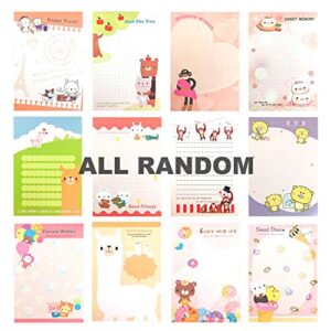 Creammuffin Stationary 8.2 x 5.83 Inches 30 pcs Cute Lovely Kawaii Special Design Artoon Animal Design Writing Letter Paper Stationary Paper (White, Kawaii)