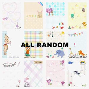 Creammuffin Stationary 8.2 x 5.83 Inches 30 pcs Cute Lovely Kawaii Special Design Artoon Animal Design Writing Letter Paper Stationary Paper (White, Kawaii)