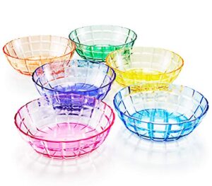 scandinovia - unbreakable premium tableware - set of 6 - tritan plastic - perfect for gifts - bpa free - dishwasher safe - stackable (46 oz bowls)