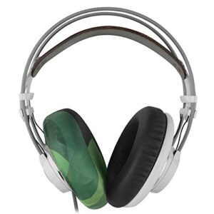 Geekria 2 Pairs Flex Fabric Headphones Ear Covers, Washable & Stretchable Sanitary Earcup Protectors for Large Over-Ear Headset Ear Pads, Sweat Cover for Warm & Comfort (L/Green)