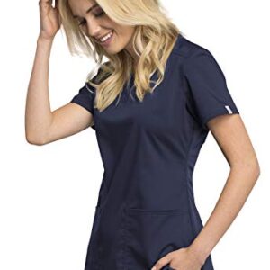 Cherokee Women Scrubs Top Workwear Revolution Tech V-Neck WW770AB, XL, Navy