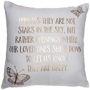 pavilion gift company pavilion-loved ones-in memory-18 x 11.5 inch case pillow, 12 x 12 inch, gold