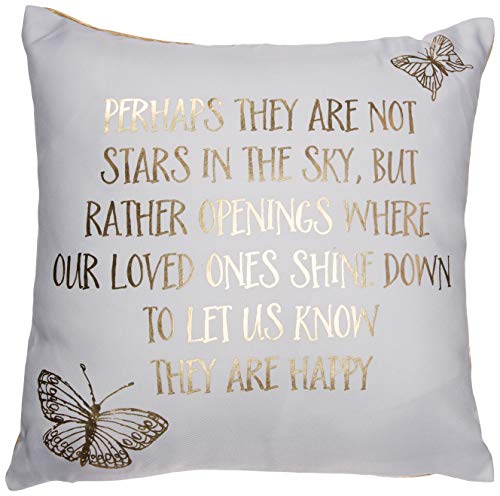 Pavilion Gift Company Pavilion-Loved Ones-in Memory-18 x 11.5 Inch Case Pillow, 12 x 12 Inch, Gold