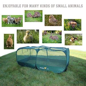 KEXMY Rural365 Portable Chicken Run – Large Pop-Up Chicken Pen for Small Animals – Outdoor Pet Enclosure Outdoor Rabbit Run