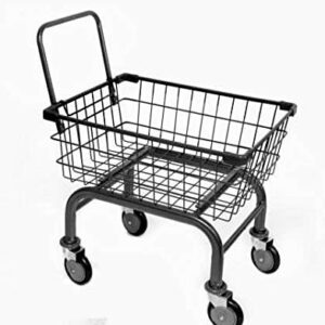 Cart&Supply 1.8 bu Household & Commercial Charcoal Grey Cart with U- Handle (Black)