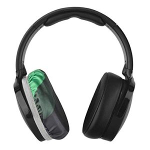 Geekria 2 Pairs Flex Fabric Headphones Ear Covers, Washable & Stretchable Sanitary Earcup Protectors for Over-Ear Headset Ear Pads, Sweat Cover for Warm & Comfort (M/Green)