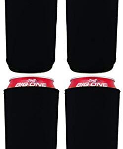 Blank Neoprene 24 oz. Can Coolie (4 Pack, Black)