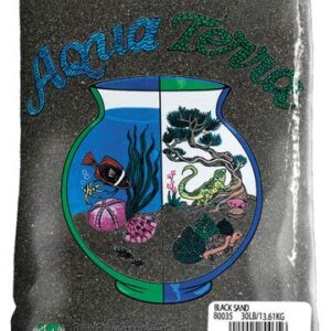 Nature's Ocean Aqua Terra Black Sand 5 lb Bag, Natural Aquarium Sand