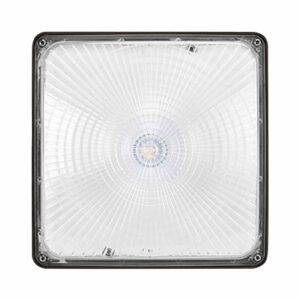 GKOLED 27W Super Bright LED Canopy Light, 3800Lumens, 5000K Daylight White, 100W PSMH Replaces, Dark Bronze Finish, UL Listed, Ideal for Indoor and Outdoor Applications