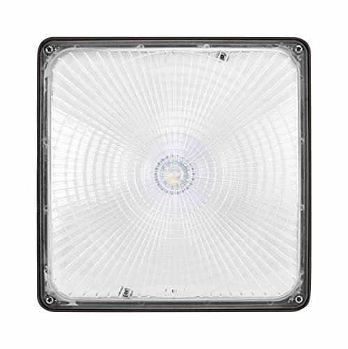 GKOLED 27W Super Bright LED Canopy Light, 3800Lumens, 5000K Daylight White, 100W PSMH Replaces, Dark Bronze Finish, UL Listed, Ideal for Indoor and Outdoor Applications