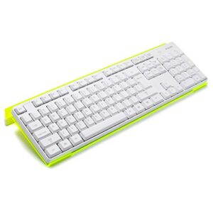 richboom epoptic green acrylic tilted computer keyboard holder for easy ergonomic typing, keyboard stand for office, home, school, fluorescent green