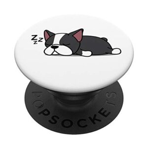 cute funny boston terrier dog puppy animal lover design gift popsockets popgrip: swappable grip for phones & tablets