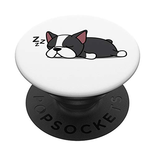 Cute Funny Boston Terrier Dog Puppy Animal Lover Design Gift PopSockets PopGrip: Swappable Grip for Phones & Tablets