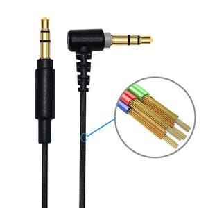 Learsoon Replacement MDR -10R Headphones Cable MDR-1A Extension Cords Compatible with Sony MDR-100ABN MDR-XB950bt MDR-1000X MDR-1ADAC MDR-ZX770BN MDR-1ABT Noise Cancelling Headsets (Black)