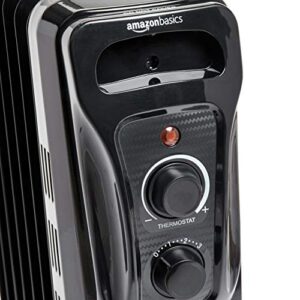 Amazon Basics Indoor Portable Radiator Heater - Black