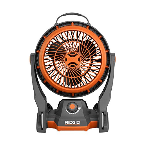 RIDGID 18 volt gen5x portable hybrid job site fan R860720 + R840087 battery & R840095 charger