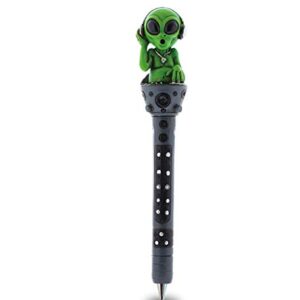 Planet Pens Alien DJ Novelty Pen - Fun and Unique Kids and Adults Ballpoint Pen, Cute Science Fiction Space Writing Pen Instrument For School & Office Desk Decor