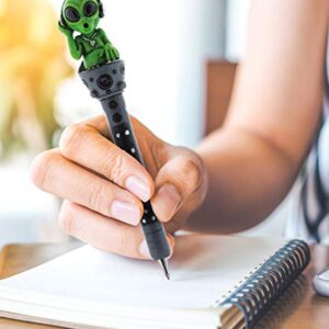 Planet Pens Alien DJ Novelty Pen - Fun and Unique Kids and Adults Ballpoint Pen, Cute Science Fiction Space Writing Pen Instrument For School & Office Desk Decor