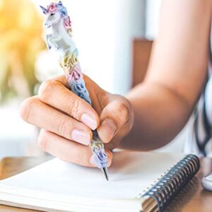 Planet Pens Sparkle Tail Unicorn Novelty Pen - Cute, Unique Kids & Adults Office Supply Ballpoint Pen Fairy Tale Fantasy Writing Pen Instrument For School & Office Desk Decor