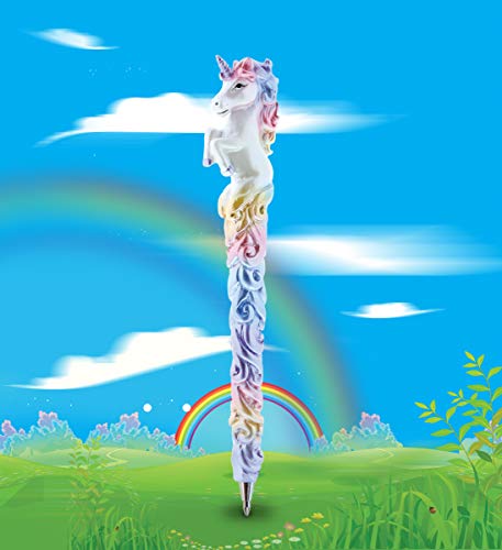 Planet Pens Sparkle Tail Unicorn Novelty Pen - Cute, Unique Kids & Adults Office Supply Ballpoint Pen Fairy Tale Fantasy Writing Pen Instrument For School & Office Desk Decor