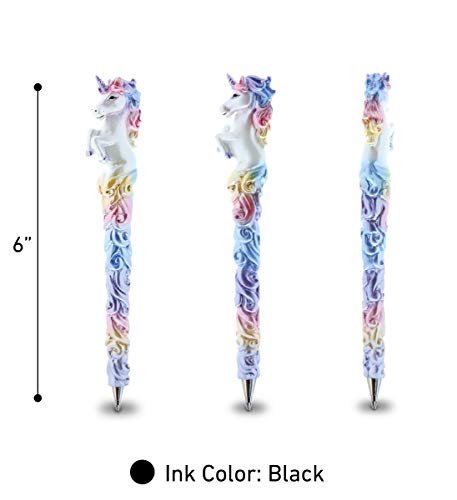 Planet Pens Sparkle Tail Unicorn Novelty Pen - Cute, Unique Kids & Adults Office Supply Ballpoint Pen Fairy Tale Fantasy Writing Pen Instrument For School & Office Desk Decor