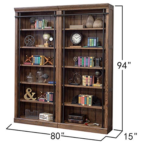 Martin Furniture Avondale 2 Bookcase Wall, Oak