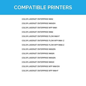 LD Products Compatible Toner Cartridge Replacements for HP 655A (CF450A Black, CF451A Cyan, CF453A Magenta, CF452A Yellow, 4-Pack) for use in M653dh, M653x, M682, M652dn, M652n, M681, M681dh