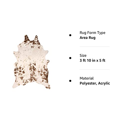 nuLOOM Iraida Contemporary Faux Cowhide Area Rug, 3' 10" x 5', Brown