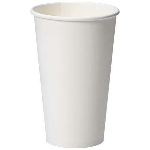 Amazon Basics Compostable Hot Paper Cup, 16 oz, 500 Count, White