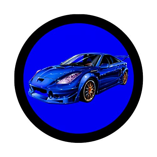 Sleek Speedy Blue Sports Car Image Art Design Gift PopSockets Swappable PopGrip