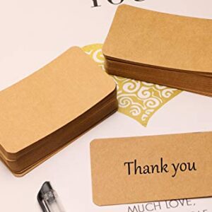 Tupalizy Small Blank Paper Message Note Business Cards Mini Greeting Place Name Vocabulary Word Flash Cards Graffiti Scrapbookings DIY Gift Tags Label, Bronze, 100PCS