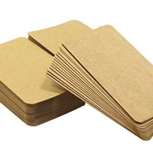 Tupalizy Small Blank Paper Message Note Business Cards Mini Greeting Place Name Vocabulary Word Flash Cards Graffiti Scrapbookings DIY Gift Tags Label, Bronze, 100PCS