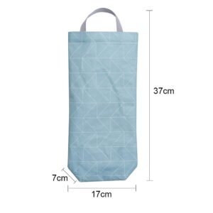 Plastic Bag Holder, Wall Mount Grocery Bag Dispenser Garbage Bag Organizer with Easy Access Top and Bottom Openings for Home Office Kitchen (Style1 Rectangle)