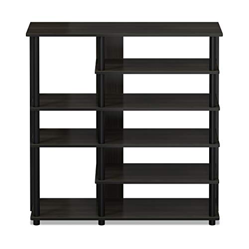 Furinno Turn-N-Tube Multi Storage Shoe Rack, 35.2"W 6-Tier, Espresso/Black,17082EX/BK