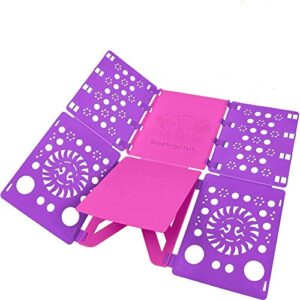 boxlegend version 3 shirt folding board t shirts clothes folder durable plastic laundry folders folding boards helper tool for adults and children(purple)