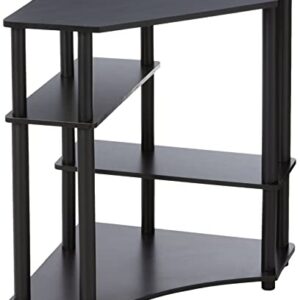 FURINNO Turn-N-Tube Space Saving, Corner Desk, Espresso/Black