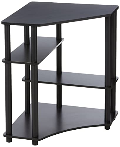 FURINNO Turn-N-Tube Space Saving, Corner Desk, Espresso/Black