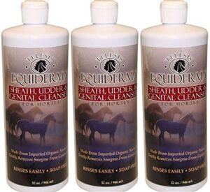 equiderma sheath and udder cleanser for horses, 32 ounces per bottle (3 pack - 32 ounces)
