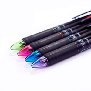 AEKAN 12 Pack Multicolor Pen Retractable 0.7mm 4 Color Ink(Black, Blue, Red, Green) in One Ballpoint Pens for Smooth Writing