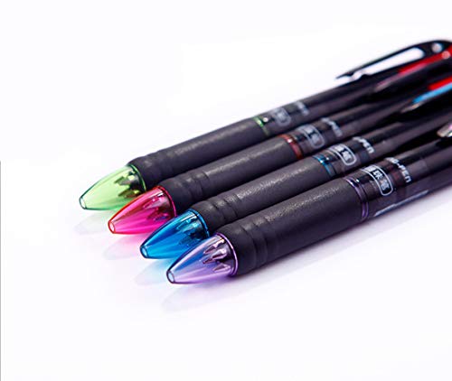 AEKAN 12 Pack Multicolor Pen Retractable 0.7mm 4 Color Ink(Black, Blue, Red, Green) in One Ballpoint Pens for Smooth Writing