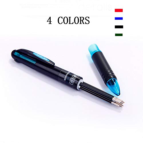 AEKAN 12 Pack Multicolor Pen Retractable 0.7mm 4 Color Ink(Black, Blue, Red, Green) in One Ballpoint Pens for Smooth Writing