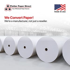 PlotterPaperDirect CAD Paper Rolls, 30’’ x 150’ (4 Pack), 20 lb. Uncoated 96 Bright White Paper on a 2’’ Core, 75 GSM Plotter Paper For Engineers, Architects, Copy Service Shops w/Inkjet Printers…