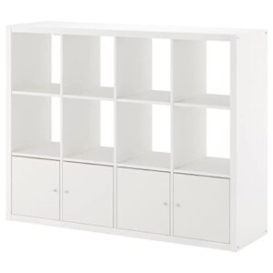 ikea kallax shelf unit with 4 inserts white 792.782.50 size 57 7/8x44 1/8 "