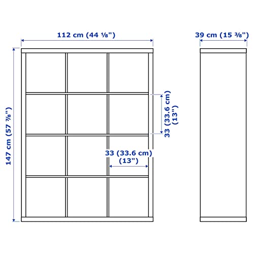 IKEA Kallax Shelf Unit with 4 Inserts White 792.782.50 Size 57 7/8x44 1/8 "