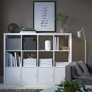 IKEA Kallax Shelf Unit with 4 Inserts White 792.782.50 Size 57 7/8x44 1/8 "