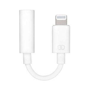 dongle dangler 3.5mm headphone jack adapter - works with iphone -14/14 pro/13/13 pro/ 12/12 pro max/ 11/11 pro/ 11 pro max/xs/xs max/xr/x/ 8/8 plus/ 7/7 plus - mfi certified adapter (cable-1 pack)