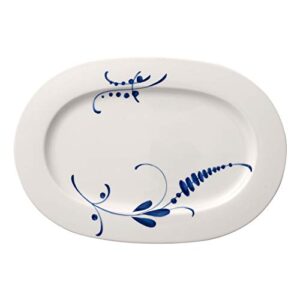 villeroy & boch old luxembourg brindille oval platter, 13.25 in, white