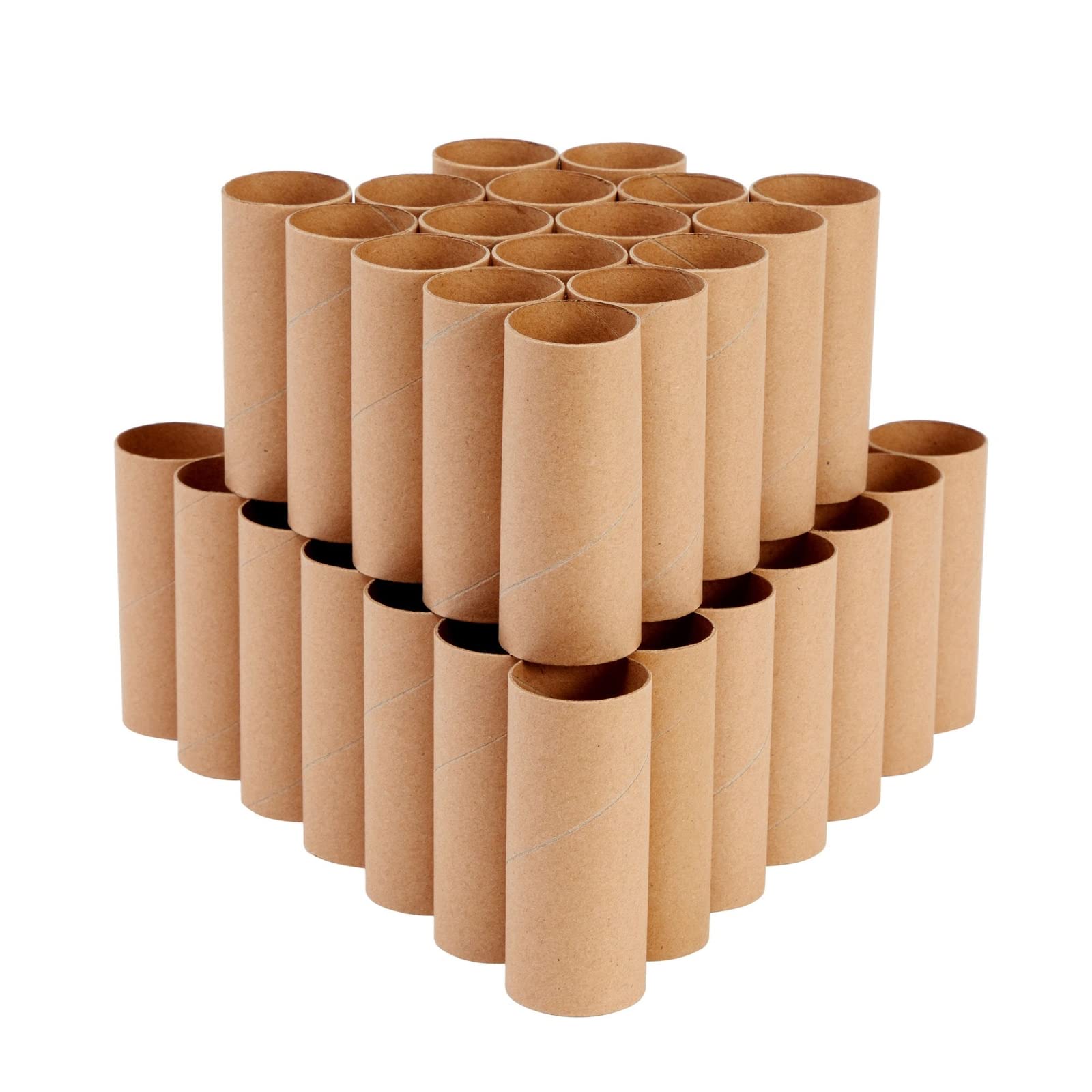 48 Pack Empty Toilet Paper Rolls for Crafts, Brown Cardboard Tubes for DIY, Classrooms, Dioramas (1.6 x 3.9 in)