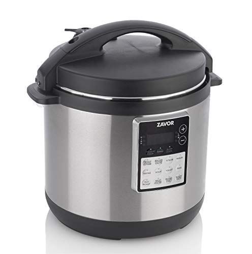 Zavor LUX Edge, 8 Quart Programmable Electric Multi-Cooker: Pressure Cooker, Slow Cooker, Rice Cooker, Yogurt Maker, Steamer and more - Stainless Steel (ZSELE03)