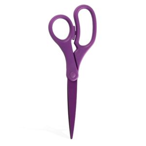 jam paper multi-purpose precision scissors - 8 inch - purple - ergonomic handle & stainless steel blades - sold individually